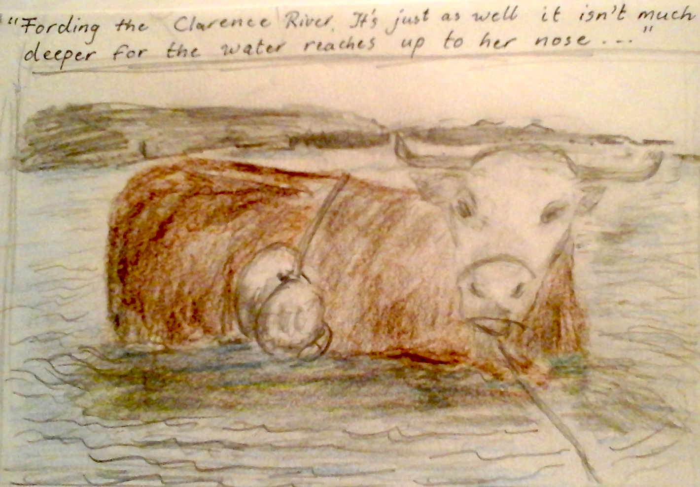 Hesperus ready for work - drawing by Diane