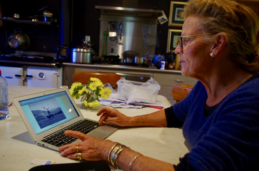 Jane Millton looking at Charlie