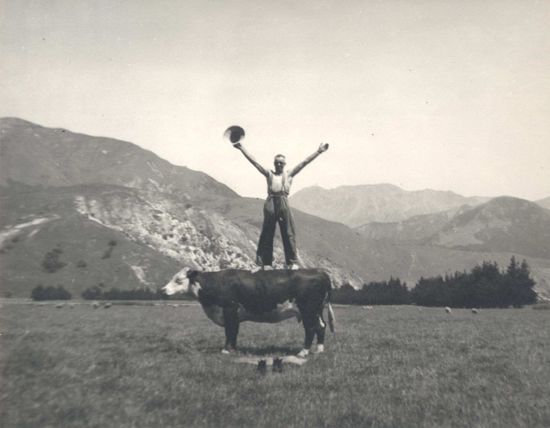 Cow and Charlie self portrait