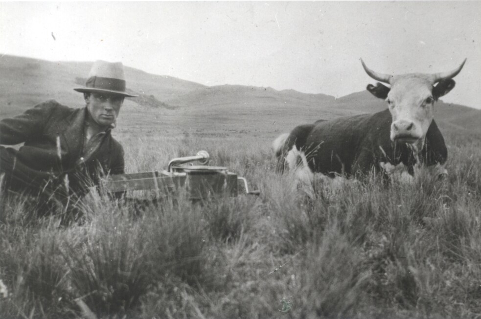 Charlie and friend listening to music