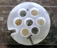 Drilled Block mounted on slide