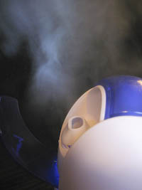 Humidifier nebulising tap water