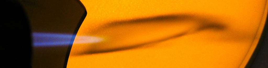 Black flame - Sodium lamp behind