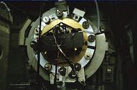 FTIR mounted on bent Cassegrain focus. Air bearings at left and right